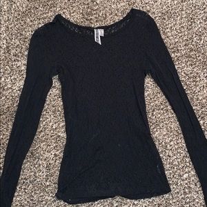 Black lace shirt